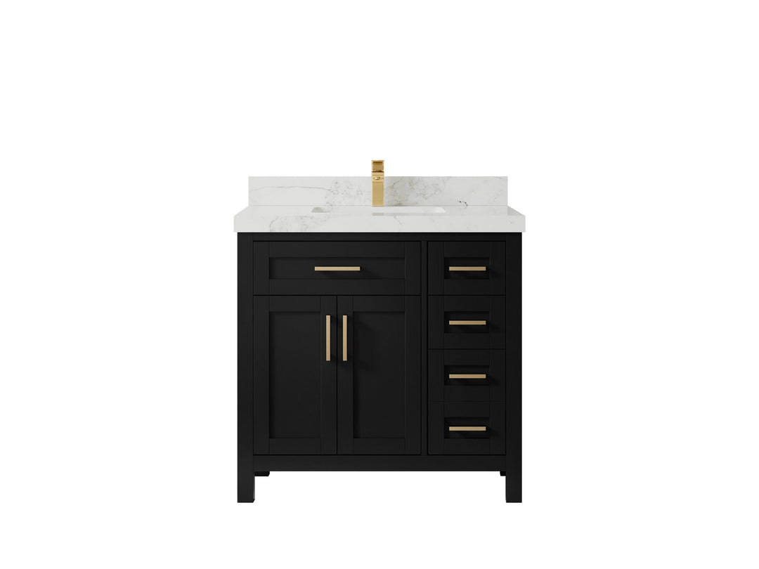 Cambridge 36 in. W x 22 in. D Single Center Sink Bathroom Vanity - Willow Bath and Vanity