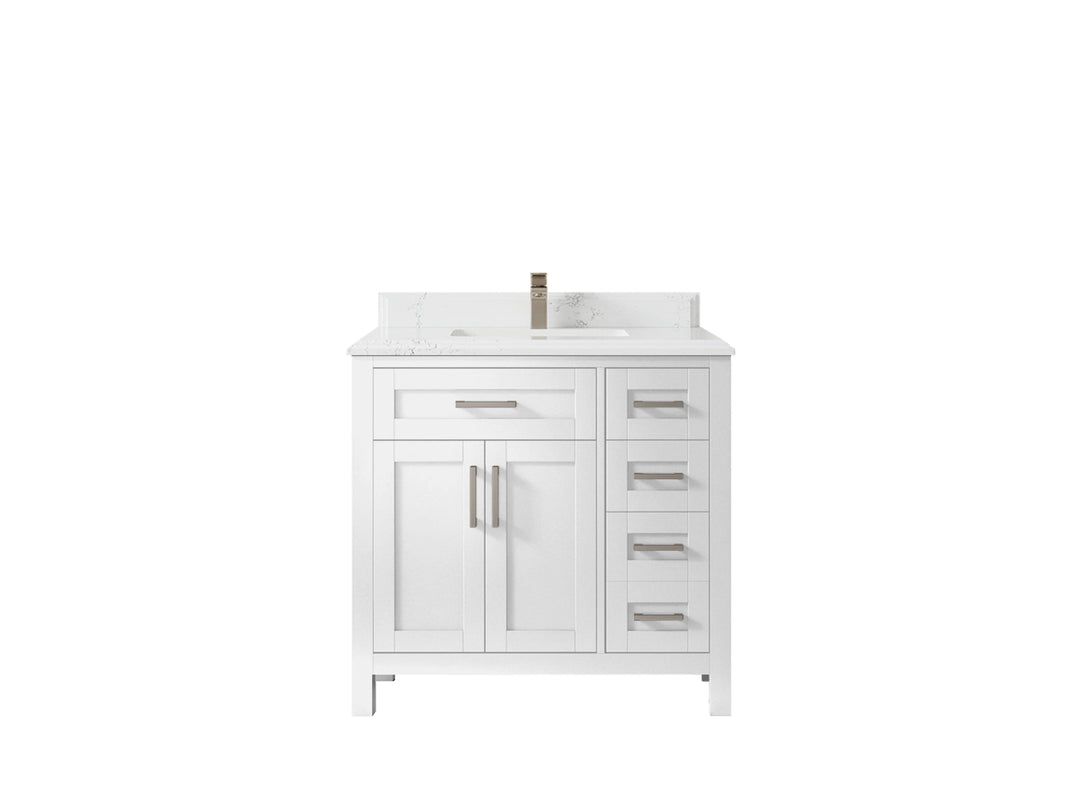Cambridge 36 in. W x 22 in. D Single Center Sink Bathroom Vanity - Willow Bath and Vanity