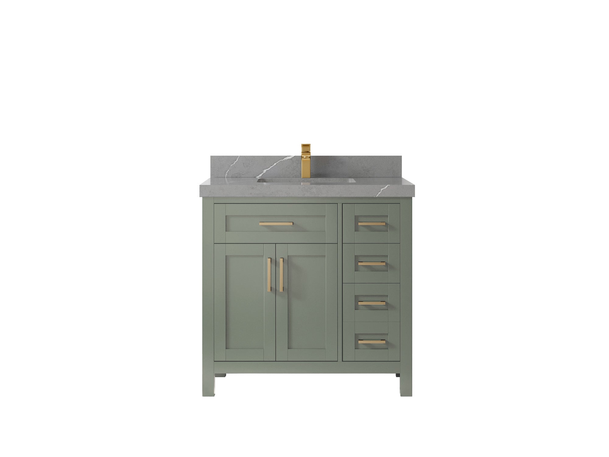 Cambridge 36 in. W x 22 in. D Single Center Sink Bathroom Vanity - Willow Bath and Vanity