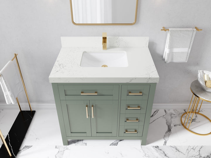 Cambridge 36 in. W x 22 in. D Single Center Sink Bathroom Vanity - photo 34