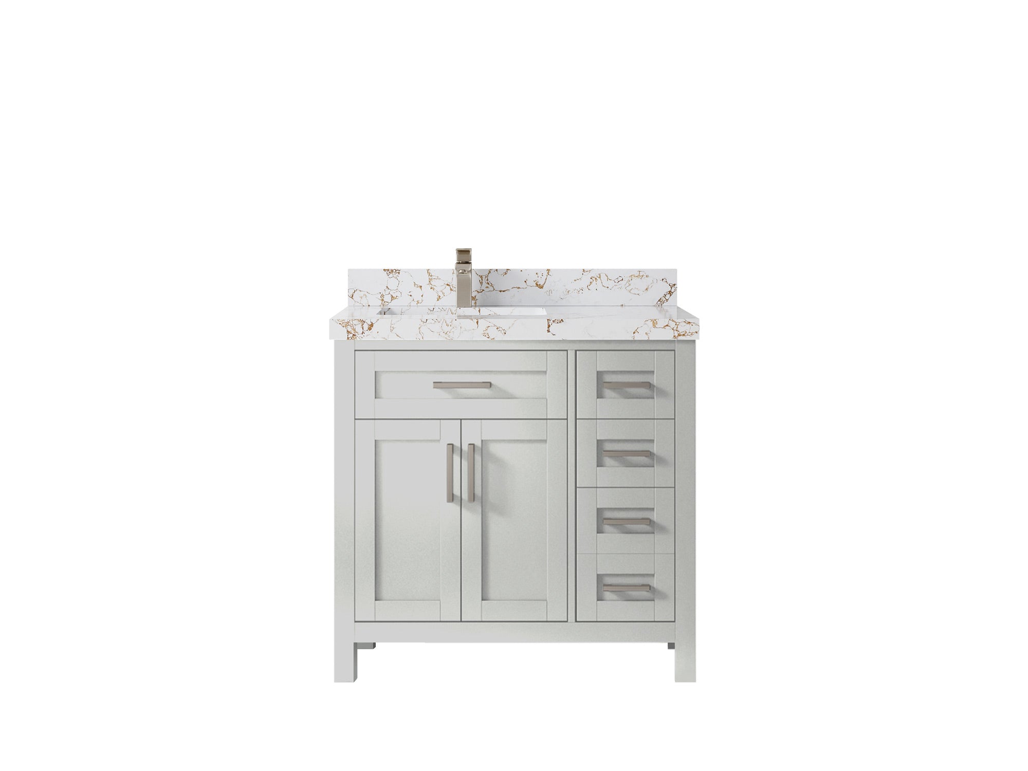 Cambridge 36 in. W x 22 in. D Single Center Sink Bathroom Vanity - Willow Bath and Vanity