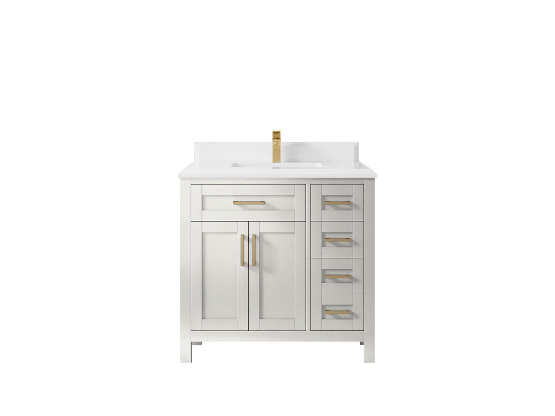 Cambridge 36 in. W x 22 in. D Single Center Sink Bathroom Vanity - Willow Bath and Vanity