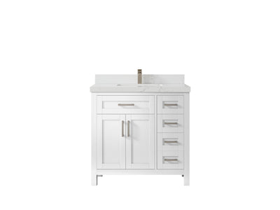 Cambridge 36 in. W x 22 in. D Single Center Sink Bathroom Vanity - Willow Bath and Vanity