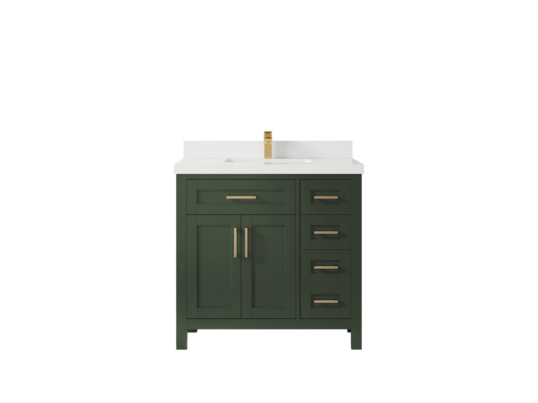 Cambridge 36 in. W x 22 in. D Single Center Sink Bathroom Vanity - Willow Bath and Vanity