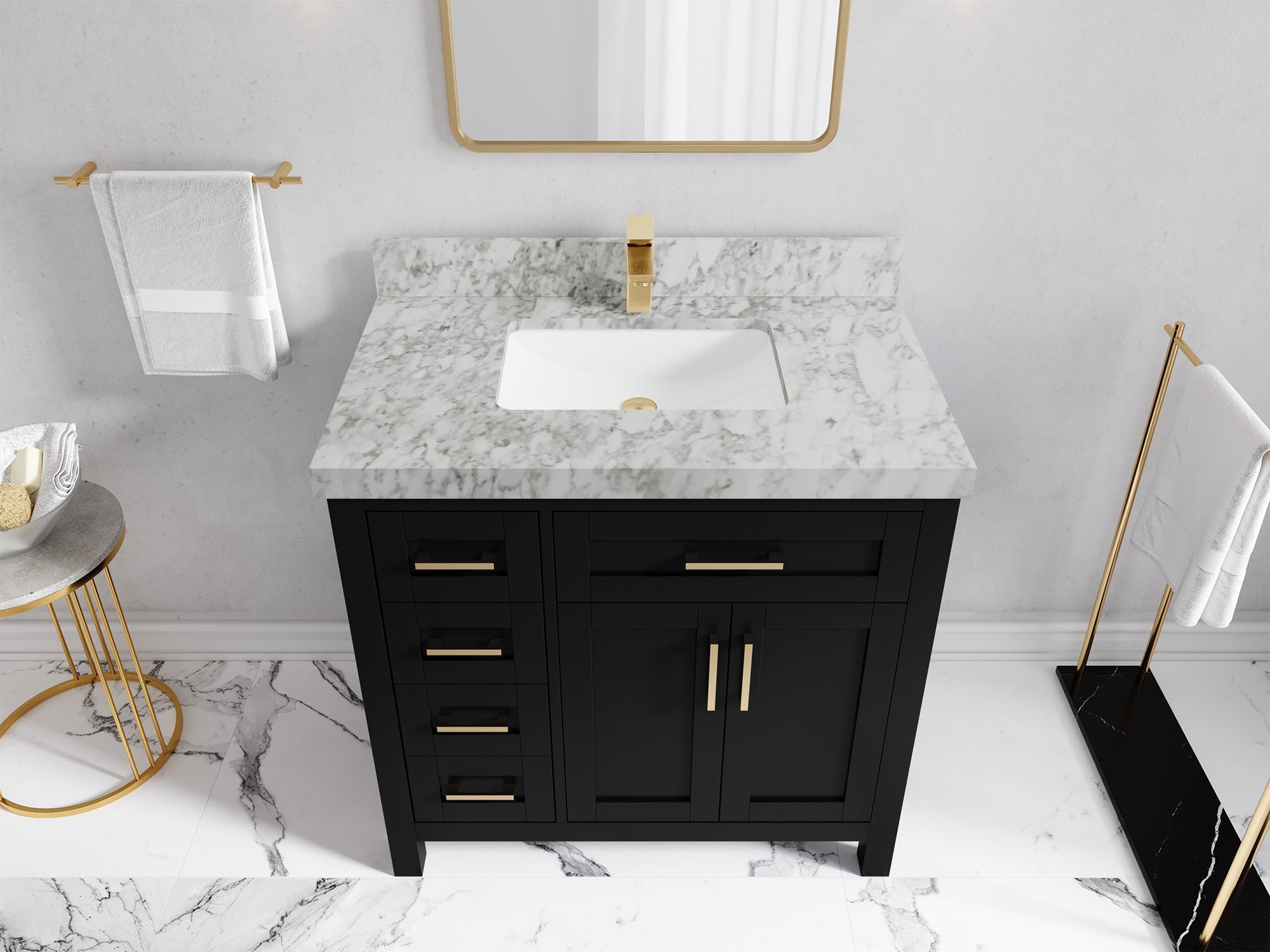 Cambridge 36 in. W x 22 in. D Single Center Sink Bathroom vanity - Willow Bath and Vanity