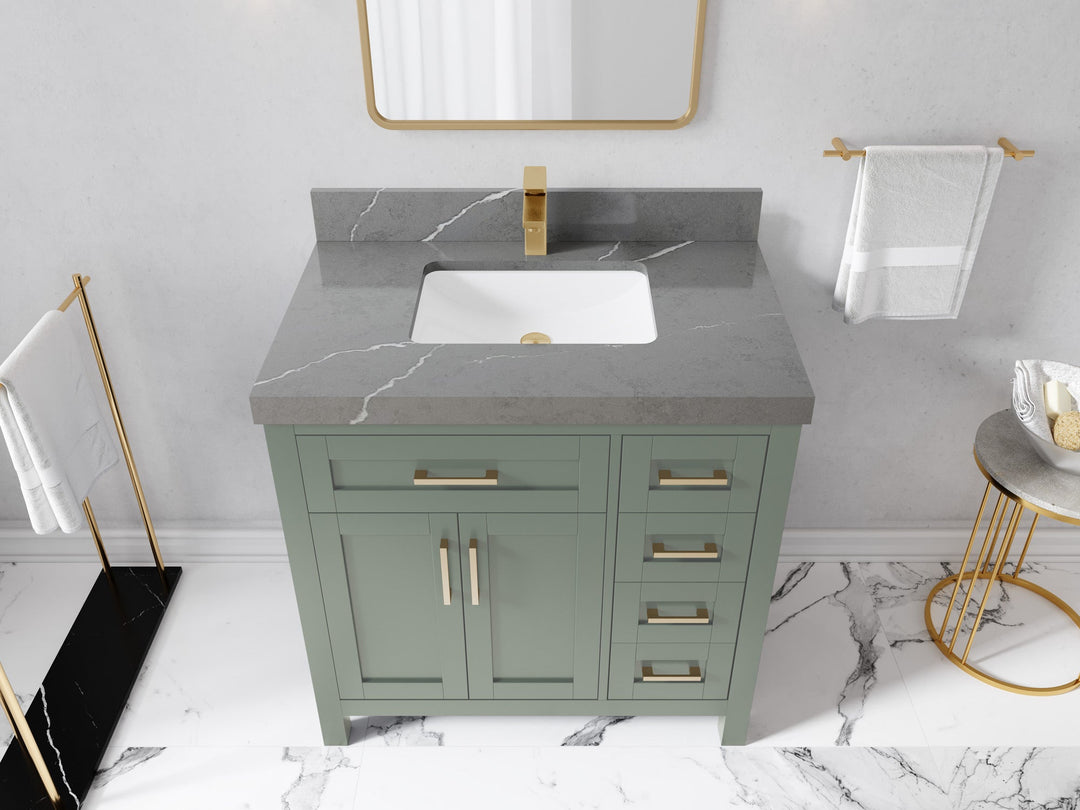 Cambridge 36 in. W x 22 in. D Single Center Sink Bathroom Vanity - Willow Bath and Vanity