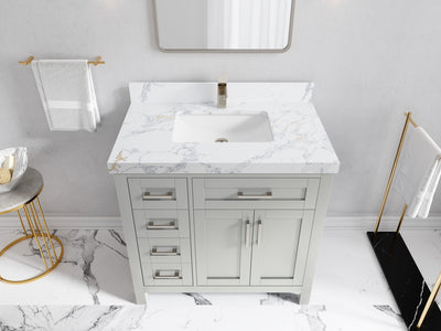 Cambridge 36 in. W x 22 in. D Single Center Sink Bathroom vanity - Willow Bath and Vanity