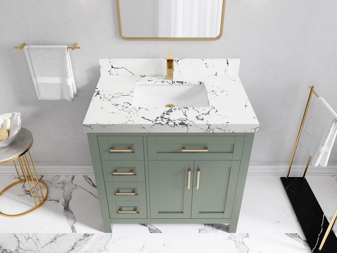 Cambridge 36 in. W x 22 in. D Single Center Sink Bathroom vanity - Willow Bath and Vanity