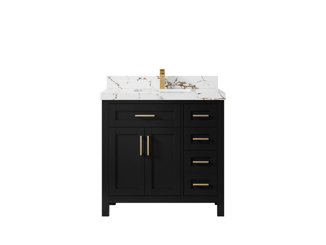 Cambridge 36 in. W x 22 in. D Single Center Sink Bathroom Vanity - Willow Bath and Vanity