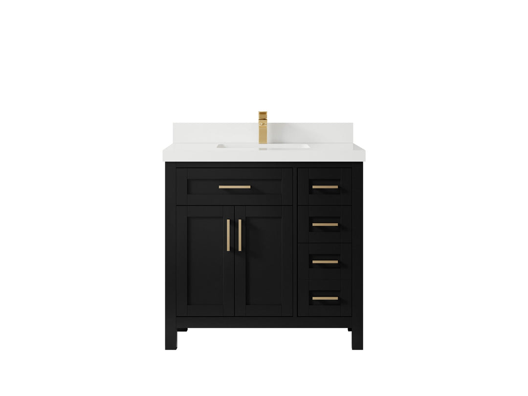 Cambridge 36 in. W x 22 in. D Single Center Sink Bathroom Vanity - Willow Bath and Vanity