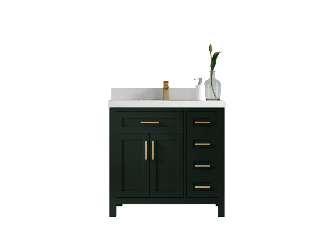 Cambridge 36 in. W x 22 in. D Single Center Sink Bathroom Vanity - Willow Bath and Vanity