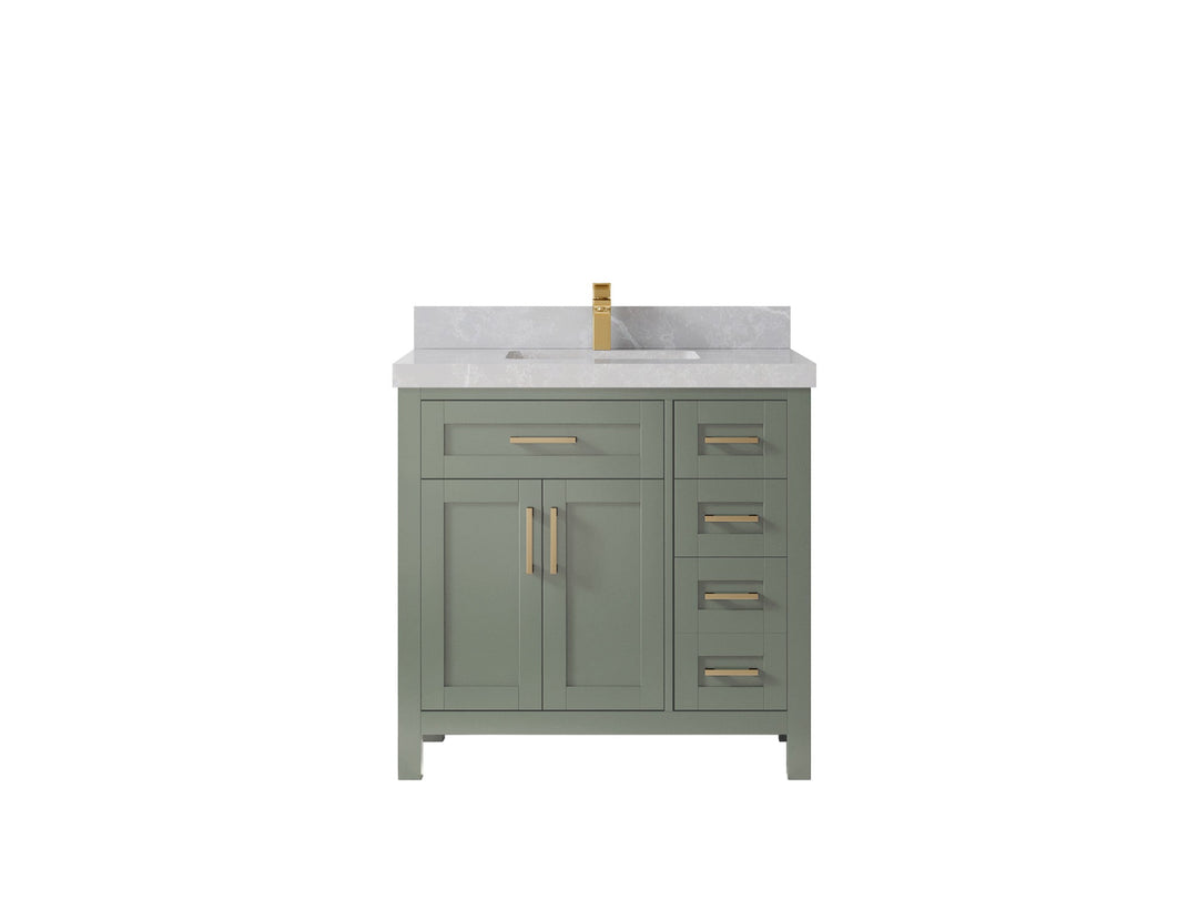 Cambridge 36 in. W x 22 in. D Single Center Sink Bathroom Vanity - Willow Bath and Vanity