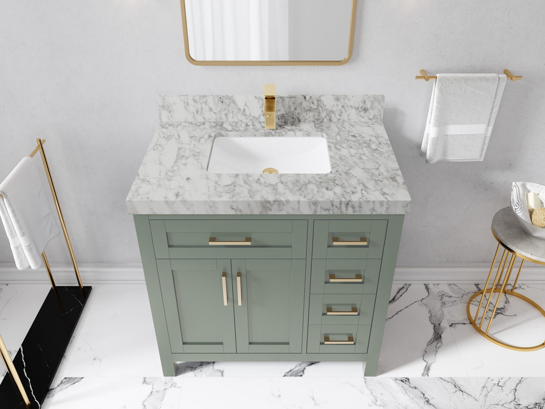 Cambridge 36 in. W x 22 in. D Single Center Sink Bathroom Vanity - Willow Bath and Vanity