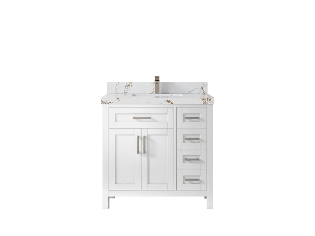 Cambridge 36 in. W x 22 in. D Single Center Sink Bathroom Vanity - Willow Bath and Vanity