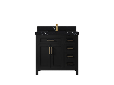 Cambridge 36 in. W x 22 in. D Single Center Sink Bathroom Vanity - Willow Bath and Vanity
