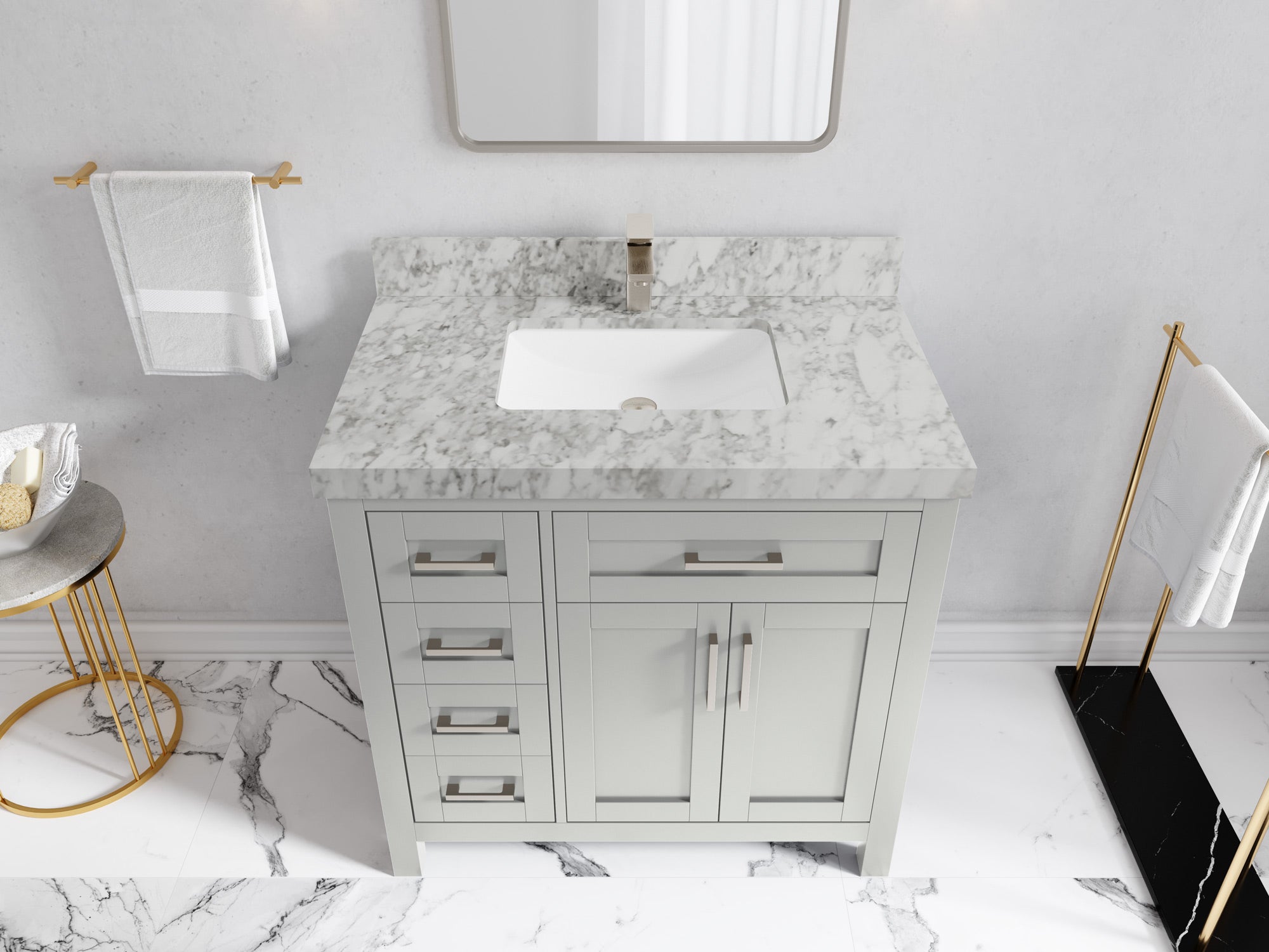 Cambridge 36 in. W x 22 in. D Single Center Sink Bathroom vanity - Willow Bath and Vanity