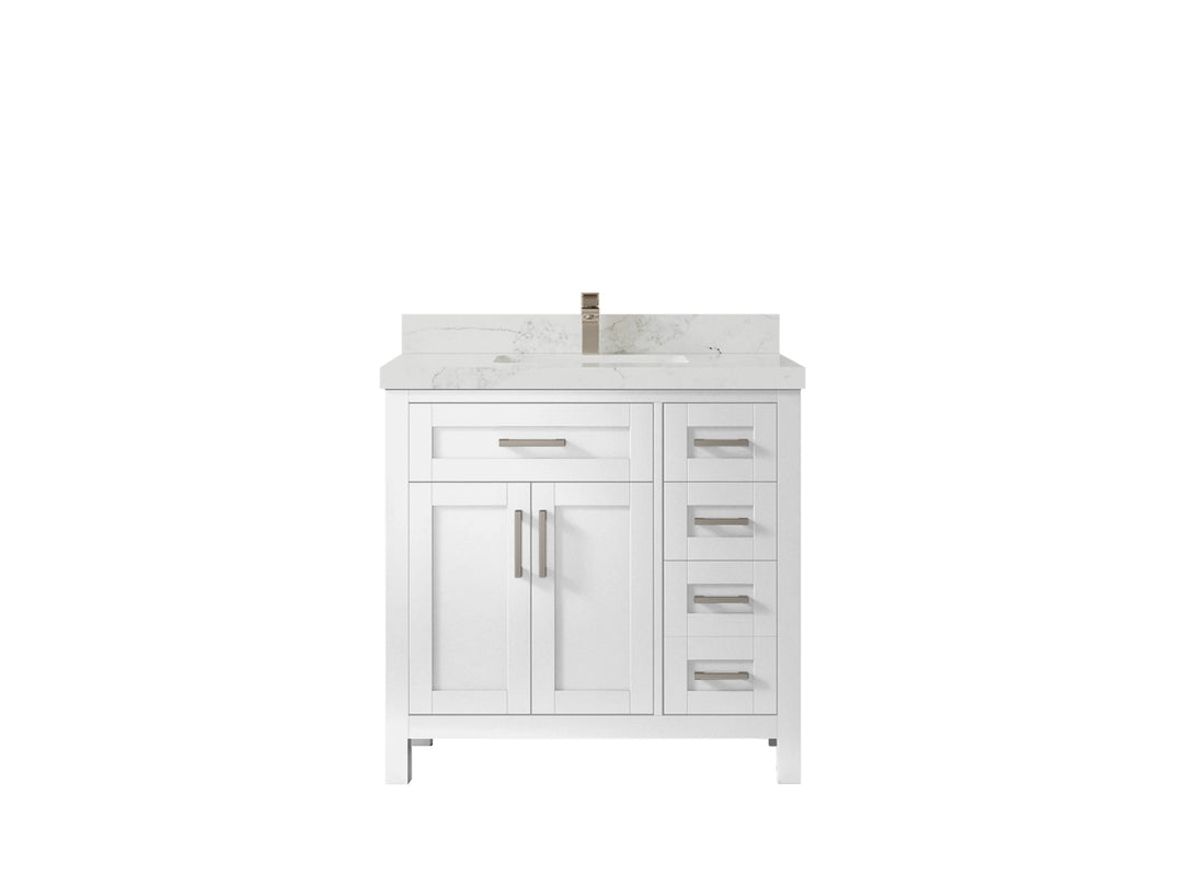 Cambridge 36 in. W x 22 in. D Single Center Sink Bathroom Vanity - Willow Bath and Vanity