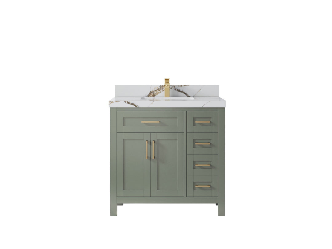 Cambridge 36 in. W x 22 in. D Single Center Sink Bathroom Vanity - Willow Bath and Vanity