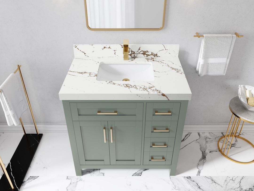 Cambridge 36 in. W x 22 in. D Single Center Sink Bathroom Vanity - Willow Bath and Vanity