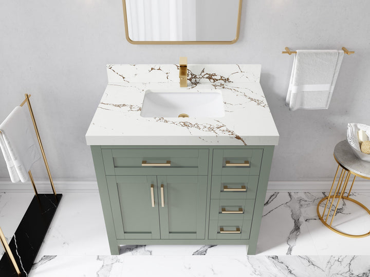 Cambridge 36 in. W x 22 in. D Single Center Sink Bathroom Vanity - photo 40