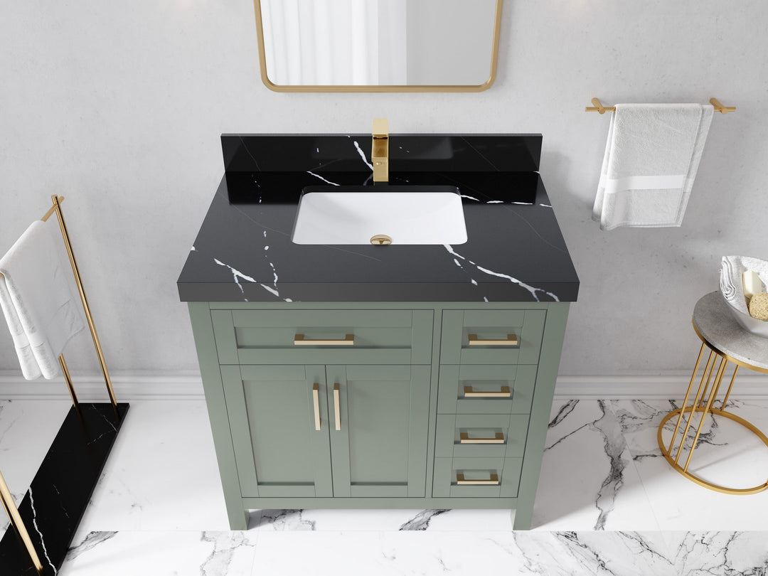 Cambridge 36 in. W x 22 in. D Single Center Sink Bathroom Vanity - Willow Bath and Vanity