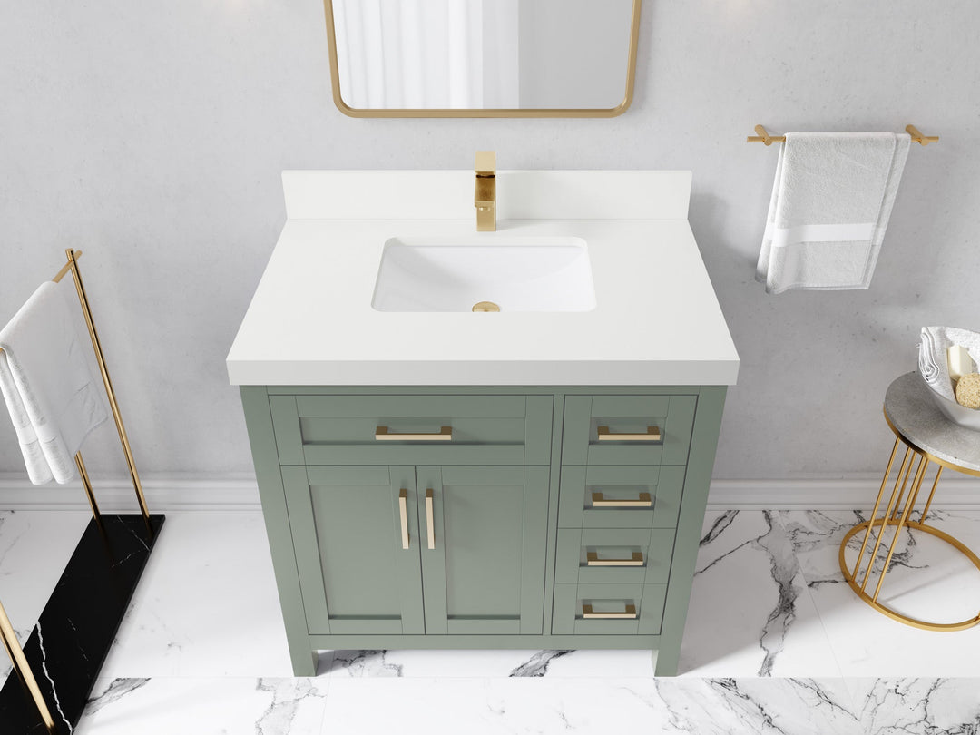 Cambridge 36 in. W x 22 in. D Single Center Sink Bathroom Vanity - Willow Bath and Vanity