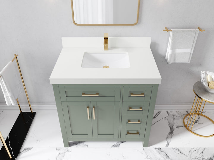 Cambridge 36 in. W x 22 in. D Single Center Sink Bathroom Vanity - photo 12