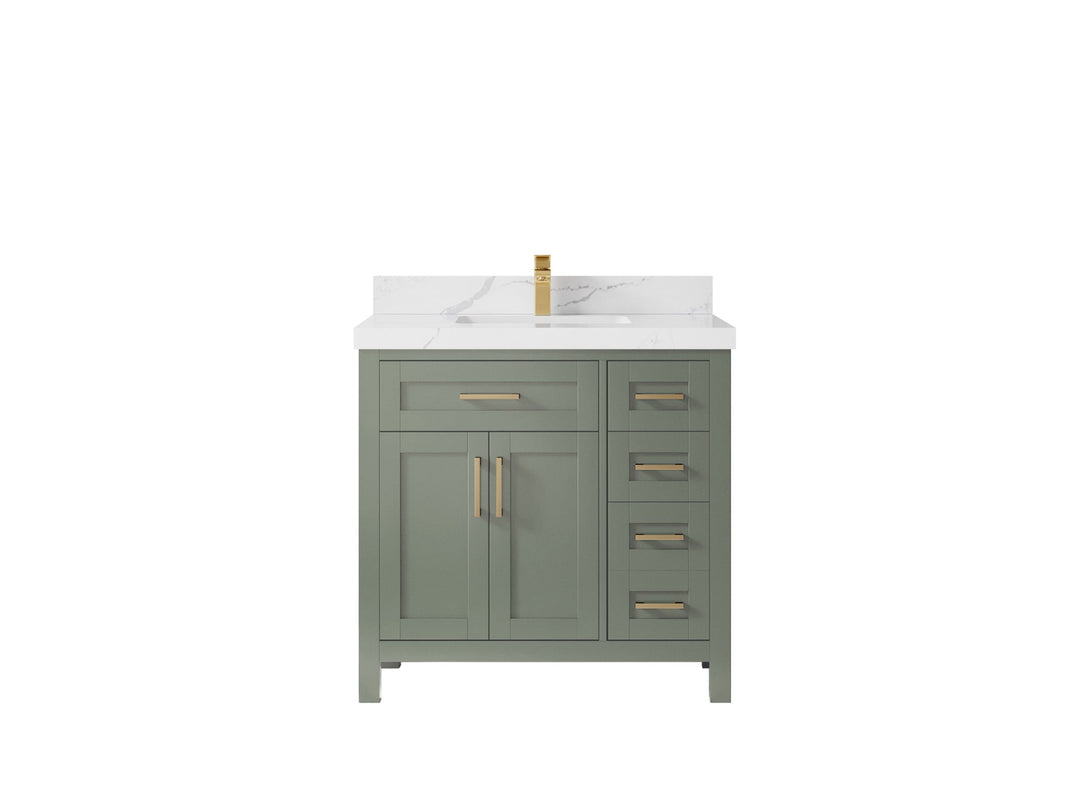 Cambridge 36 in. W x 22 in. D Single Center Sink Bathroom Vanity - Willow Bath and Vanity