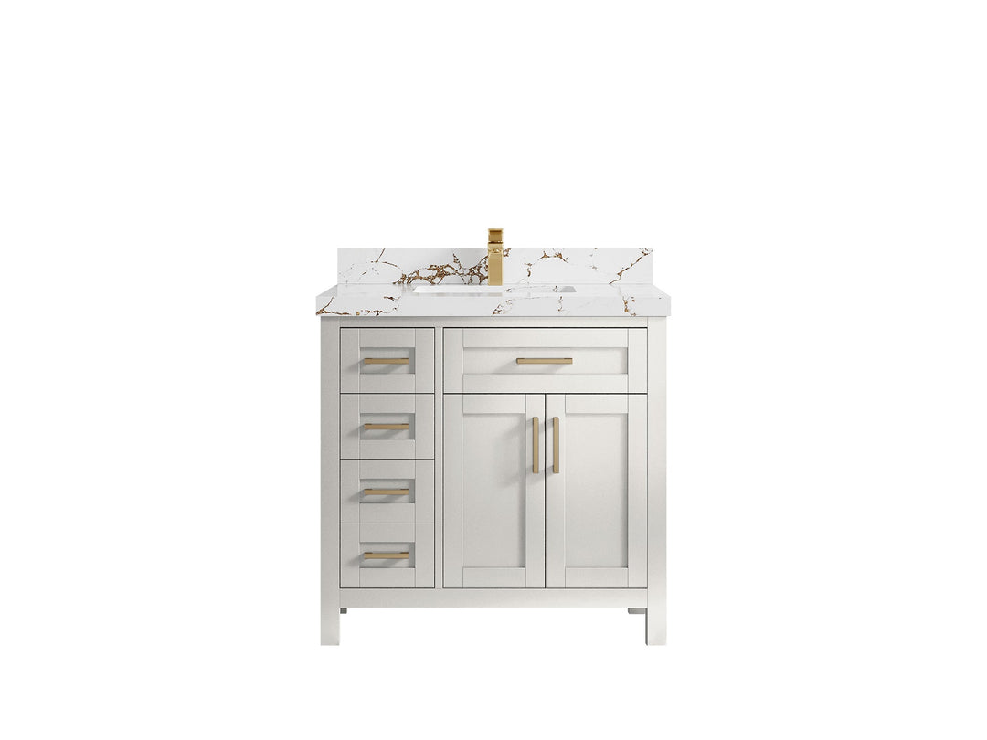 Cambridge 36 in. W x 22 in. D Single Center Sink Bathroom vanity - Willow Bath and Vanity