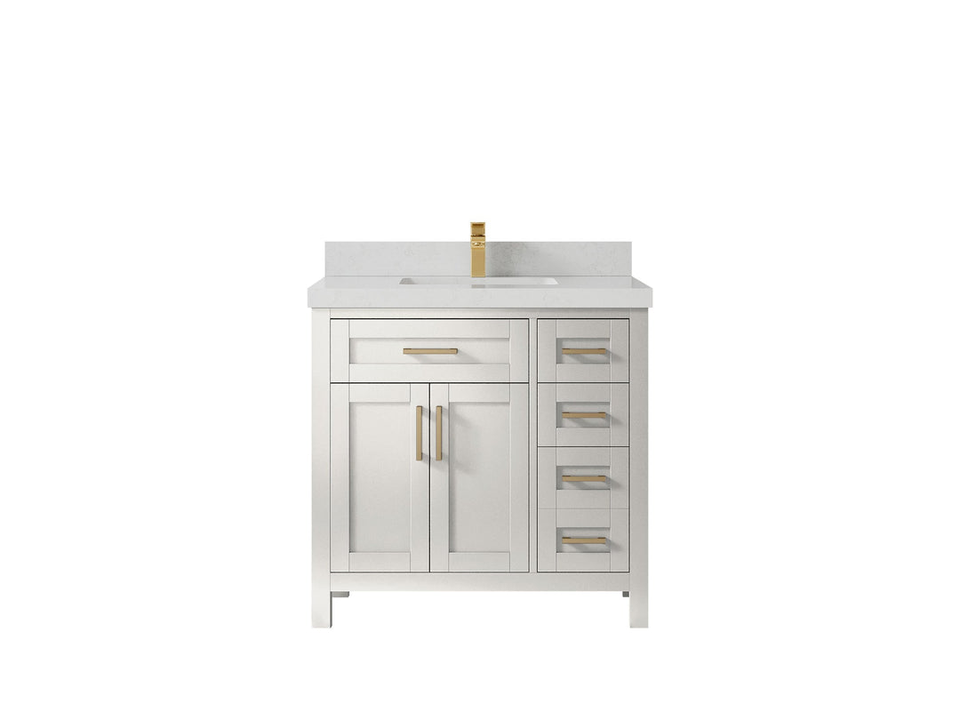 Cambridge 36 in. W x 22 in. D Single Center Sink Bathroom Vanity - Willow Bath and Vanity
