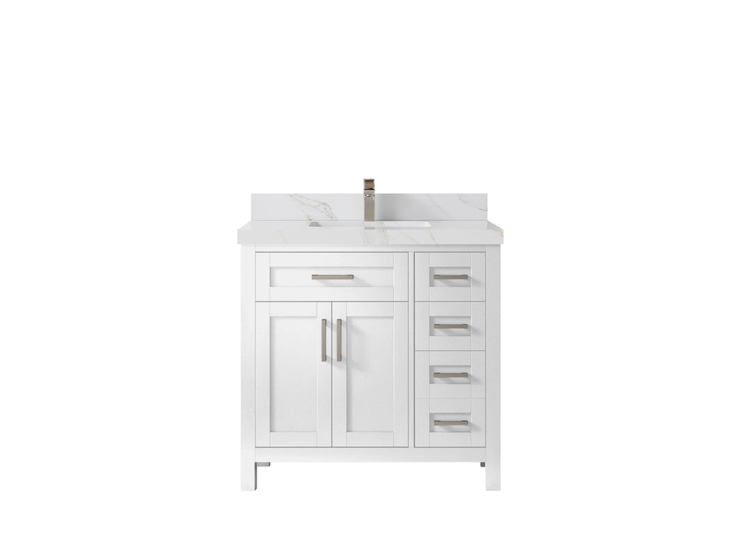 Cambridge 36 in. W x 22 in. D Single Center Sink Bathroom Vanity - Willow Bath and Vanity