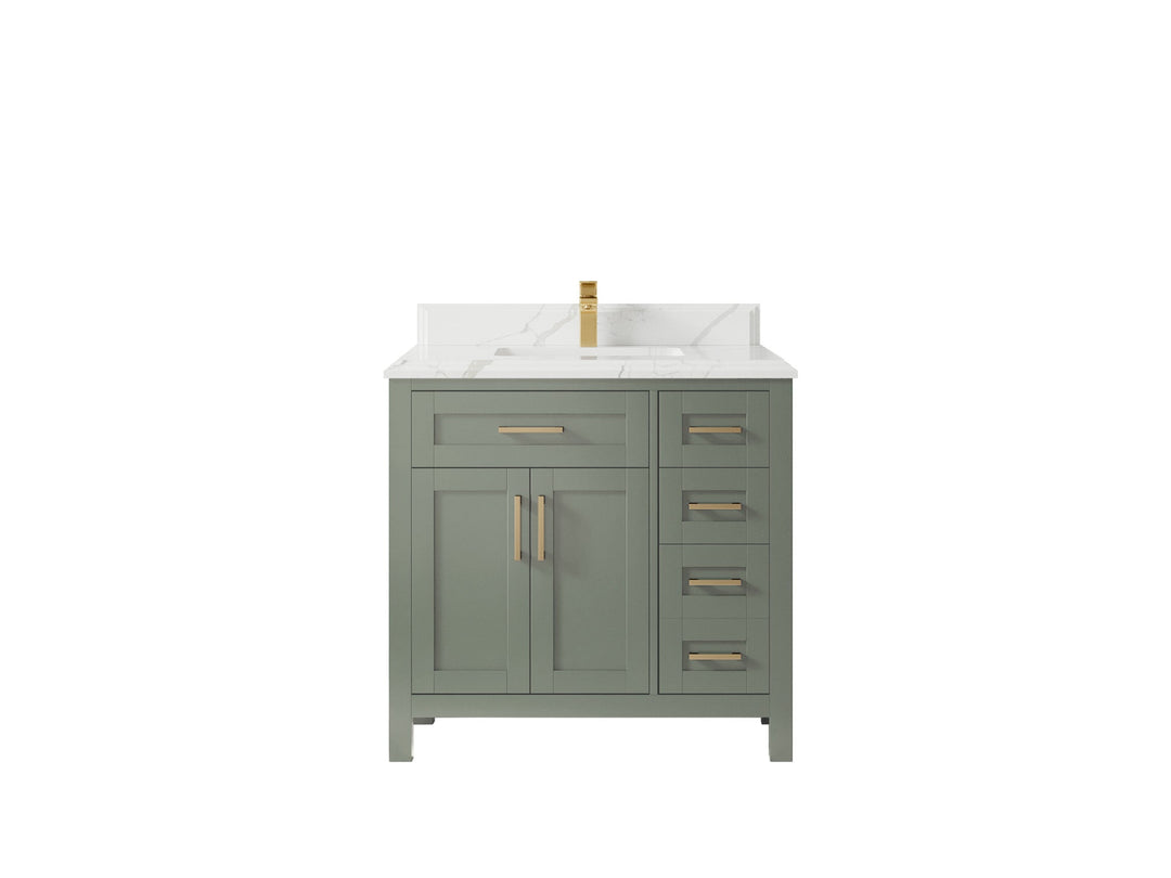 Cambridge 36 in. W x 22 in. D Single Center Sink Bathroom Vanity - Willow Bath and Vanity