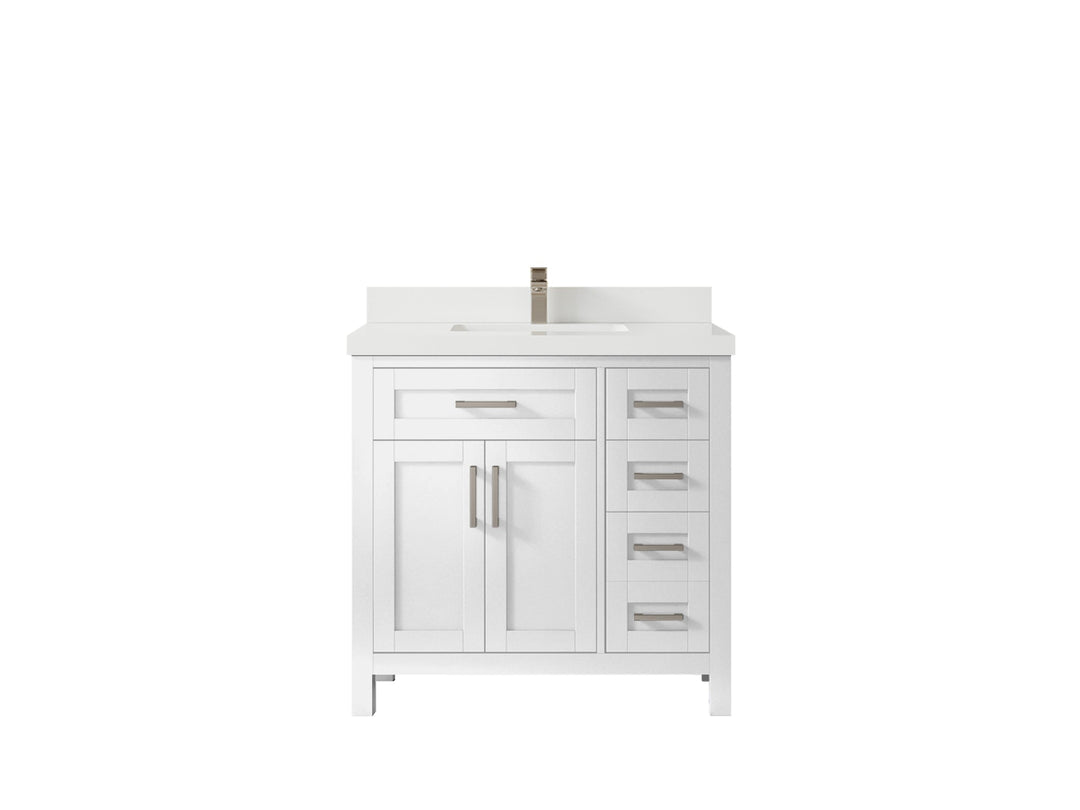 Cambridge 36 in. W x 22 in. D Single Center Sink Bathroom Vanity - Willow Bath and Vanity