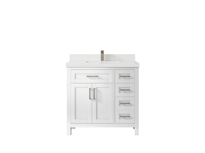 Cambridge 36 in. W x 22 in. D Single Center Sink Bathroom Vanity - Willow Bath and Vanity
