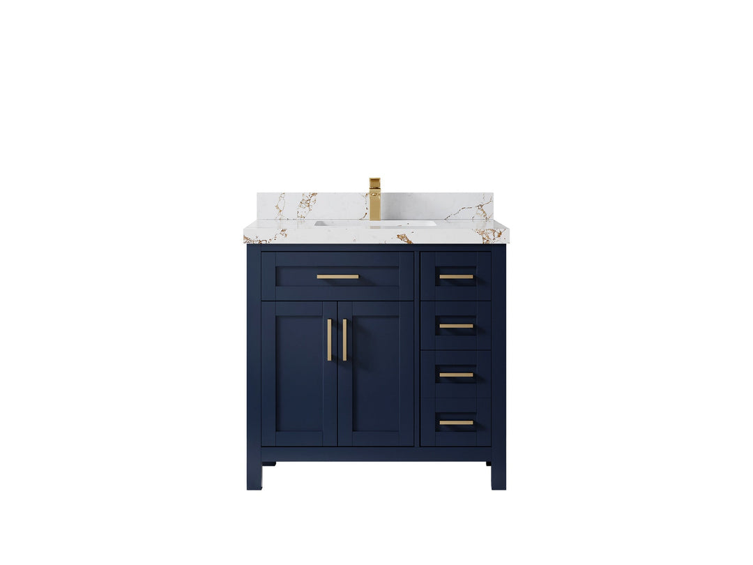 Cambridge 36 in. W x 22 in. D Single Center Sink Bathroom Vanity - Willow Bath and Vanity
