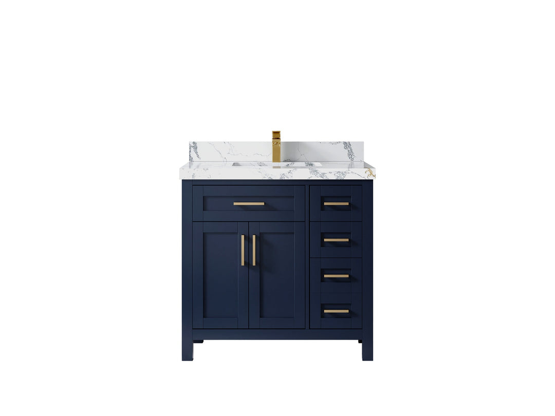 Cambridge 36 in. W x 22 in. D Single Center Sink Bathroom Vanity - Willow Bath and Vanity