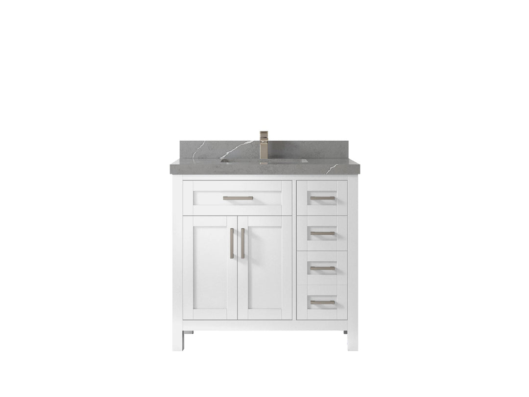 Cambridge 36 in. W x 22 in. D Single Center Sink Bathroom Vanity - Willow Bath and Vanity