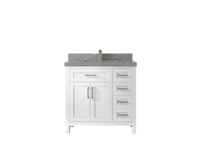 Cambridge 36 in. W x 22 in. D Single Center Sink Bathroom Vanity - Willow Bath and Vanity