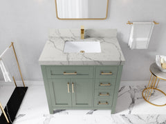 Cambridge 36 in. W x 22 in. D Single Center Sink Bathroom Vanity - photo 40