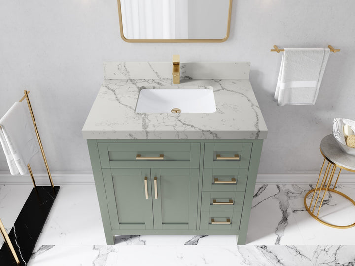 Cambridge 36 in. W x 22 in. D Single Center Sink Bathroom Vanity - photo 46