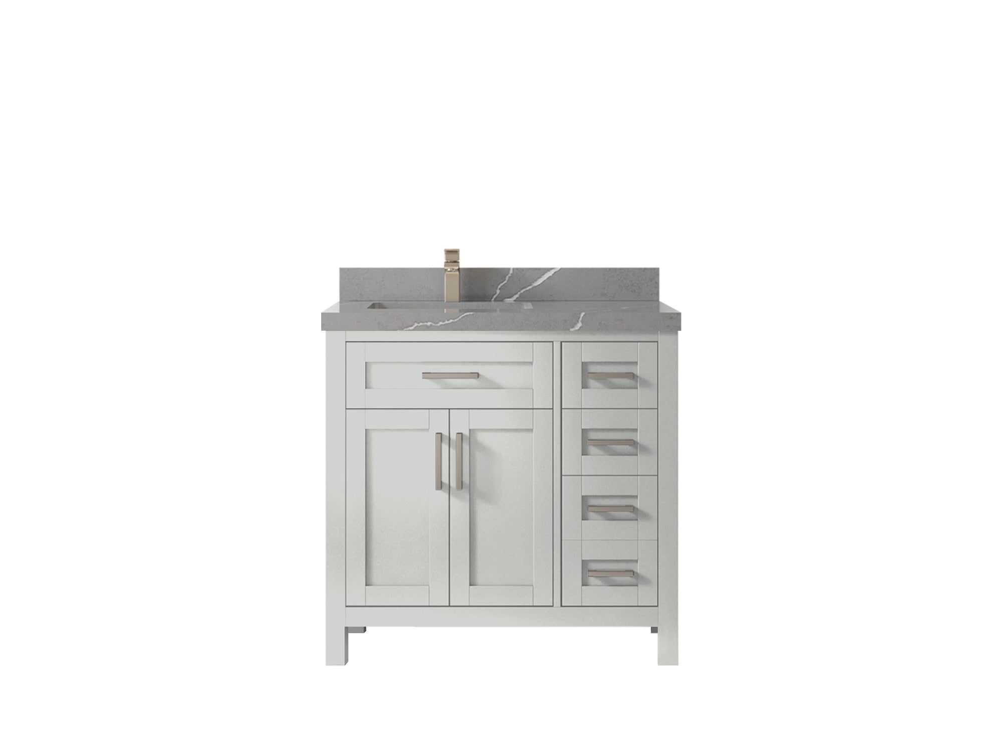 Cambridge 36 in. W x 22 in. D Single Center Sink Bathroom Vanity - Willow Bath and Vanity