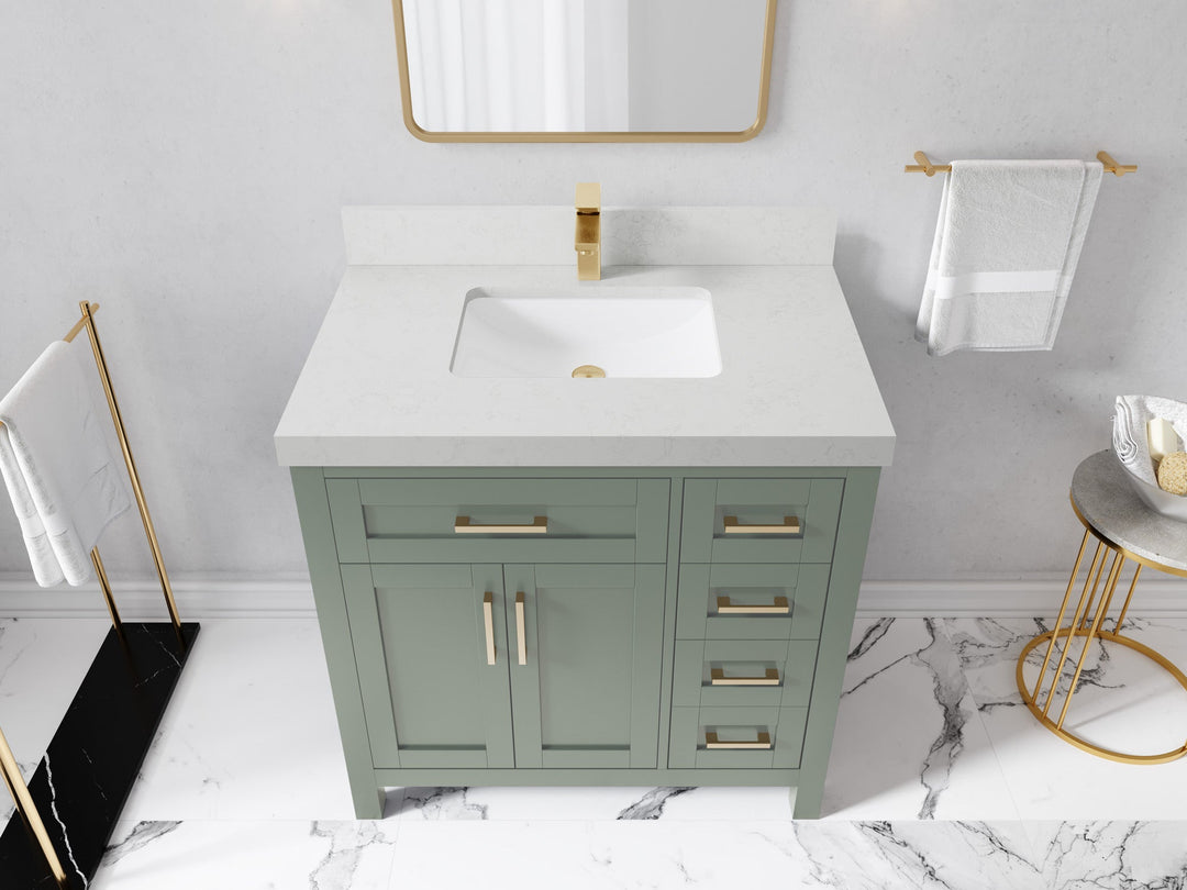 Cambridge 36 in. W x 22 in. D Single Center Sink Bathroom Vanity - Willow Bath and Vanity