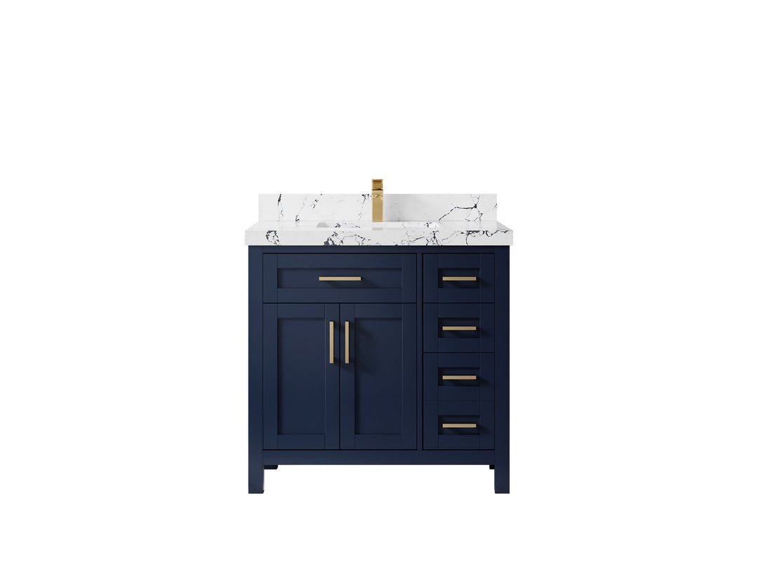 Cambridge 36 in. W x 22 in. D Single Center Sink Bathroom Vanity - Willow Bath and Vanity