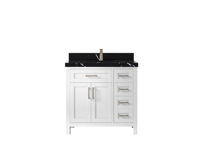 Cambridge 36 in. W x 22 in. D Single Center Sink Bathroom Vanity - Willow Bath and Vanity