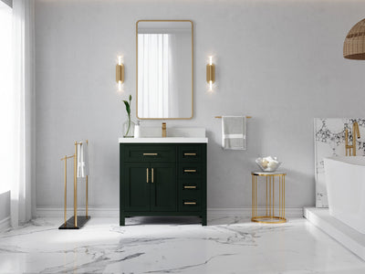 Cambridge 36 in. W x 22 in. D Single Center Sink Bathroom Vanity - Willow Bath and Vanity