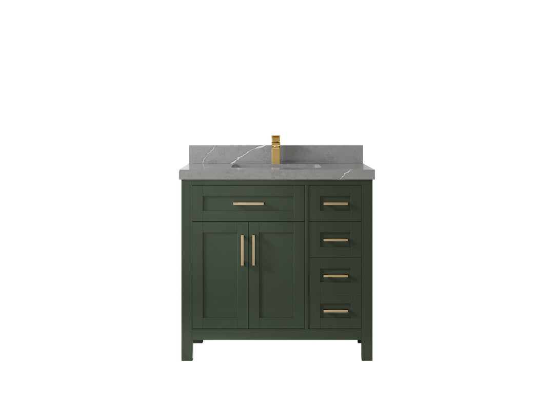 Cambridge 36 in. W x 22 in. D Single Center Sink Bathroom Vanity - Willow Bath and Vanity