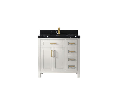 Cambridge 36 in. W x 22 in. D Single Center Sink Bathroom Vanity - Willow Bath and Vanity