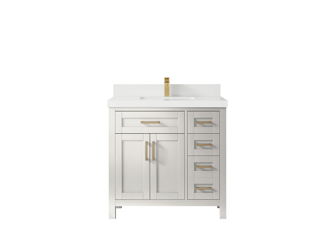 Cambridge 36 in. W x 22 in. D Single Center Sink Bathroom Vanity - Willow Bath and Vanity