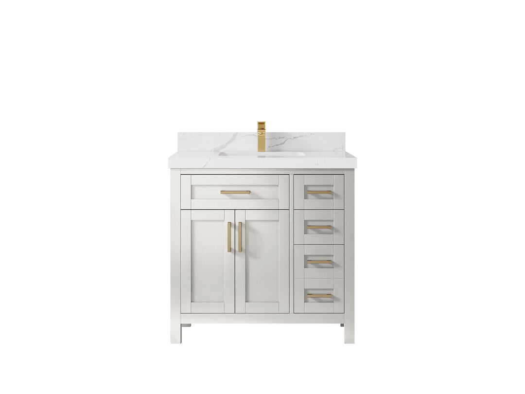 Cambridge 36 in. W x 22 in. D Single Center Sink Bathroom Vanity - Willow Bath and Vanity