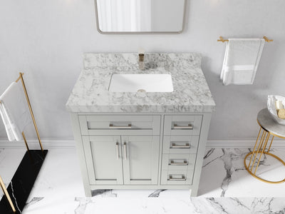 Cambridge 36 in. W x 22 in. D Single Center Sink Bathroom Vanity - Willow Bath and Vanity